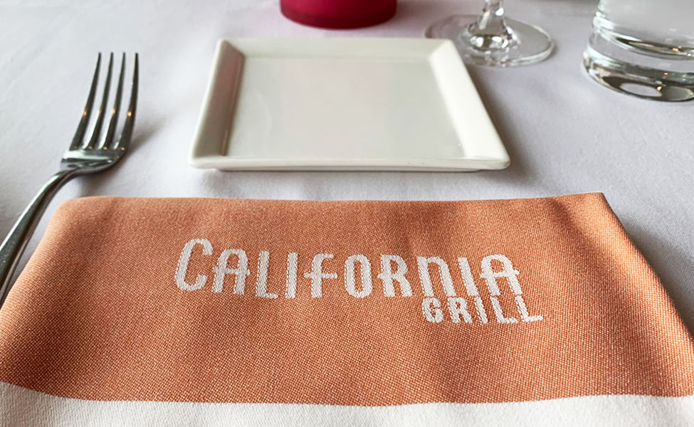 Napkin and table setting at Disney's California Grill
